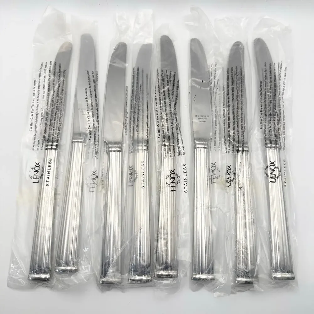 Lenox Stainless Vietnam Lanford New Dinner Knives Set Flatware Replacement 8 Set